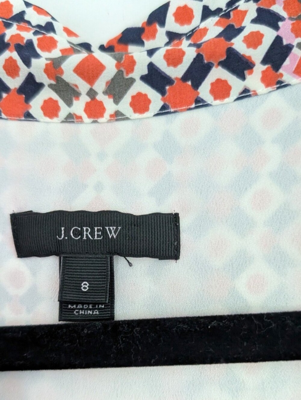 J.Crew multicolor geometric collar multicolor 100% silk dress 8 - Picture 3 of 6